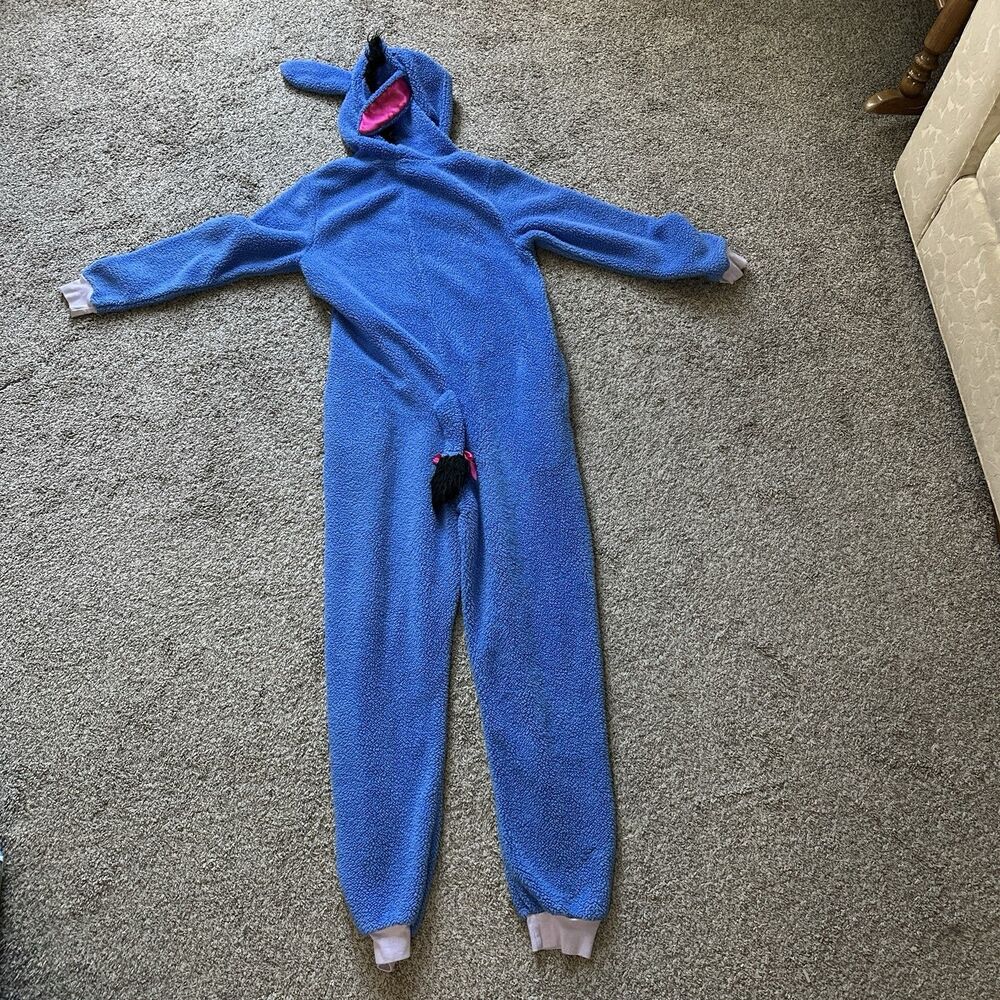 Disney Eeyore Hooded Pajamas One Piece Jumpsuit Women’s Size‎ Small 4/6 - Picture 2 of 14